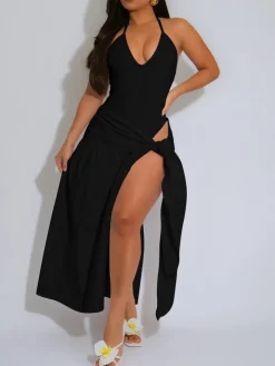 2 Piece Beach Maxi Skirt Sets