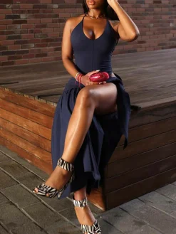 2 Piece Beach Maxi Skirt Sets