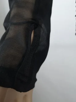 3 Piece Long Sleeve Ruched Sheer Mesh Bodycon Dress