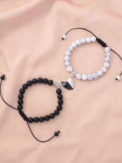 Adjustable Drawstring Magnetic Attraction Couple Bracelets