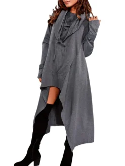 Asymmetric Long Sleeve Sweatshirts Tunic Top