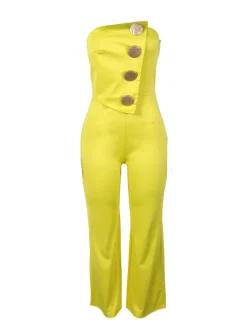 Asymmetrical Sleeveless Strapless Jumpsuit