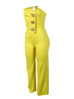 Asymmetrical Sleeveless Strapless Jumpsuit