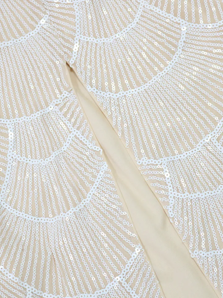 Beaded Mermaid Hollow Out Maxi Dress