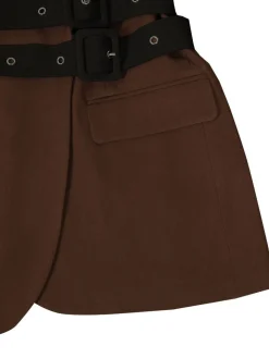 Belted Button Blazer Jacket