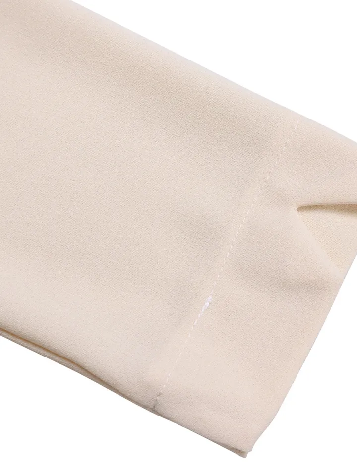 Belted Color-Block Pleated Blazer Midi Dress