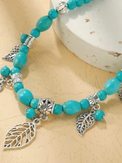 Bohemian Turquoise Earring Bracelet Necklace Sets