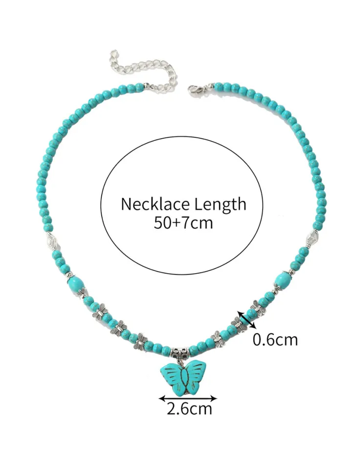 Bohemian Turquoise Earring Bracelet Necklace Sets