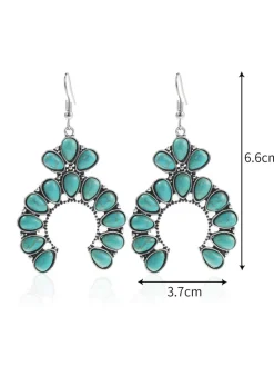 Bohemian Turquoise Earring Bracelet Necklace Sets