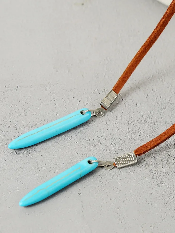 Bohemian Turquoise Earring Bracelet Necklace Sets