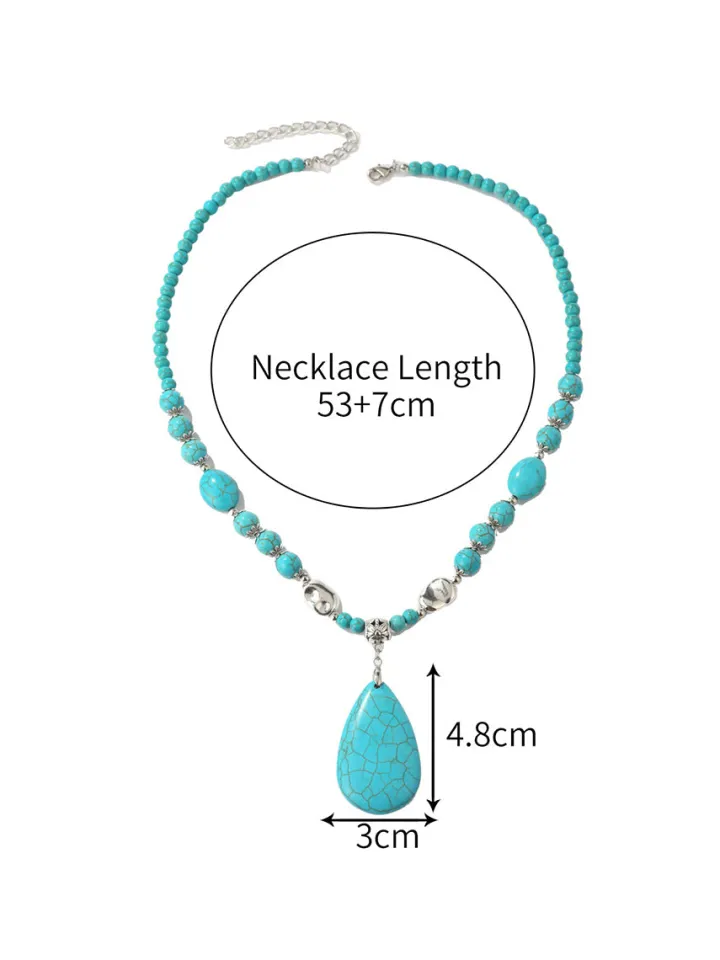 Bohemian Turquoise Earring Bracelet Necklace Sets