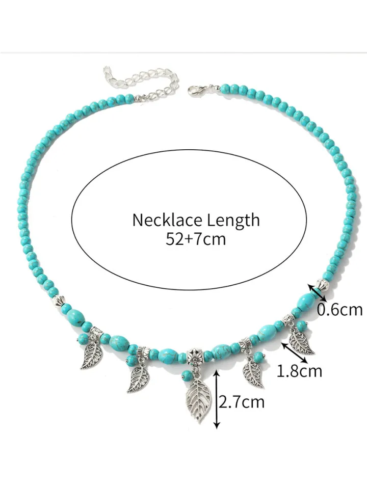 Bohemian Turquoise Earring Bracelet Necklace Sets