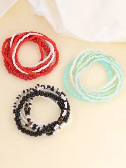 Boho Multilayer Multicolor Beads Bracelets Set