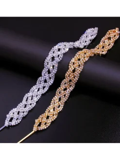 Braided Glitter Rhinestones Headbands