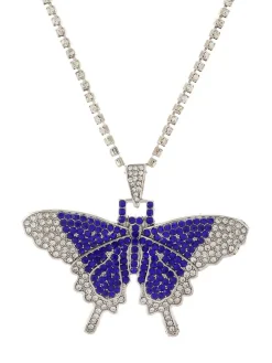 Butterfly Pendant Rhinestone Necklaces