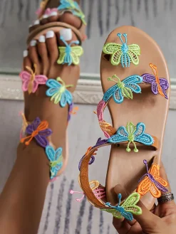 Butterfly Toe Ring Beach Sandal