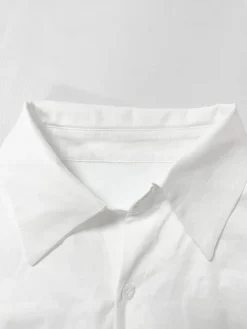 Button-Down Slit Maxi Shirt Dress