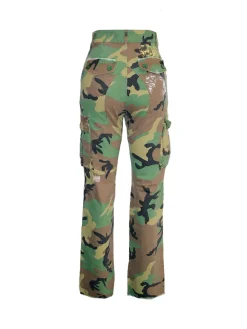Camouflage Distressed Cargo Pants