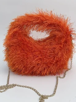 Candy Color Fluffy Fringe Mini Handbag