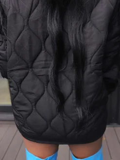 Casual Loose Fit Knit Drawstring Down Jacket Pullover