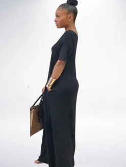 Casual Loose Pockets Maxi Dress