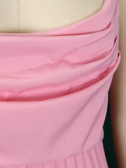 Chain Halter Backless Pleated Jumpsuit