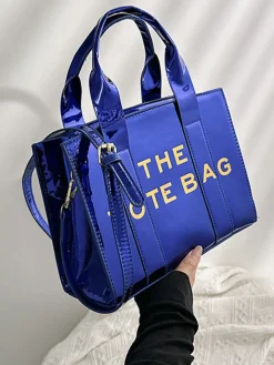 Chic PU Leather Shoulder Crossbody Tote Bag