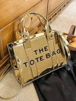 Chic PU Leather Shoulder Crossbody Tote Bag