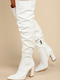 Chunky Heel Over-the-Knee Boots