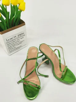 Chunky Open Toe Strappy Platform Heel