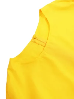 Color Block Ruffle Sleeve Swing Loose Dress