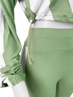 Colorblock Drawstring Waist Tracksuit