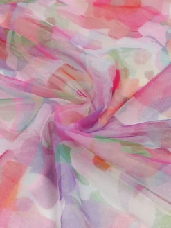 Colorblock Mesh Patchwork Strapless Dress