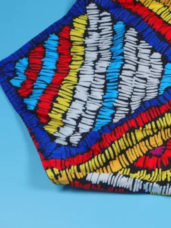 Colorful Print Halter Neck Backless Maxi Dress