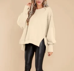 Crew Neck Long Sleeve Pullover Top