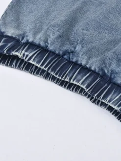 Denim Sleeveless Crop Top Mini Skirts