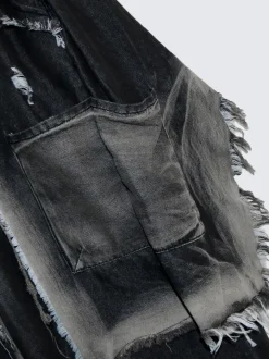 Distressed Denim Harem Pants