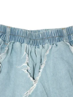 Distressed Denim Harem Pants