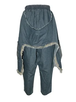 Distressed Denim Harem Pants