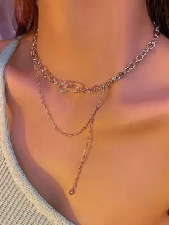 Double Layer Chain Necklaces