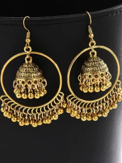 Double Layer Tassel Pendant Earrings