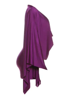 Draped Batwing Mini Dress
