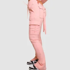 Drawstring Slit Cargo Pant