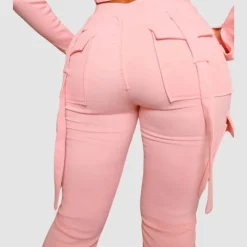 Drawstring Slit Cargo Pant