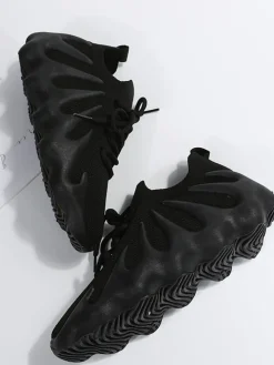 Elastic Lace-up Knit Breathable Sneaker