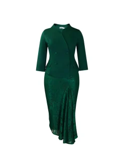 Elegant Lace Top Pencil Skirt Set