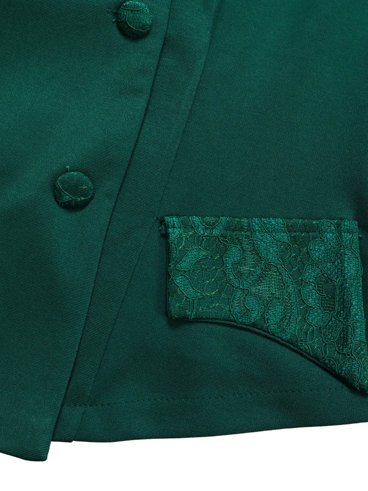 Elegant Lace Top Pencil Skirt Set