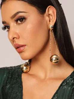European Ball Pendant Earrings