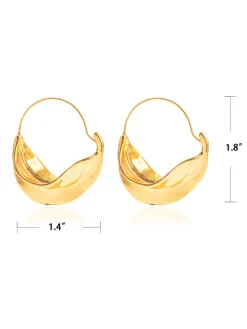 European Irregular Flower Basket Earrings