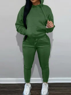 Fleece-Lined Hoodie u0026 Sweatpants Set